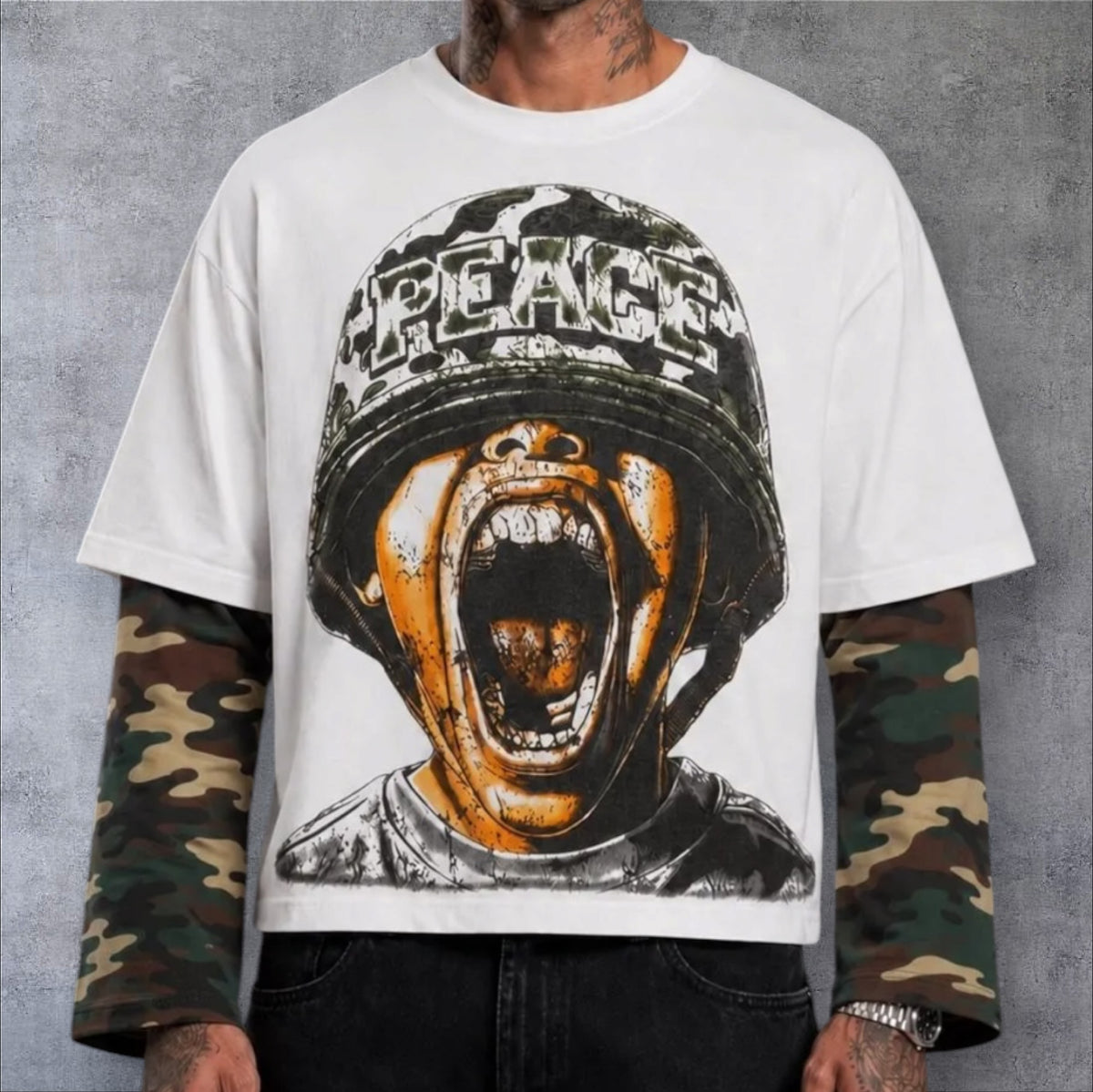 T-shirt longsleeve peace