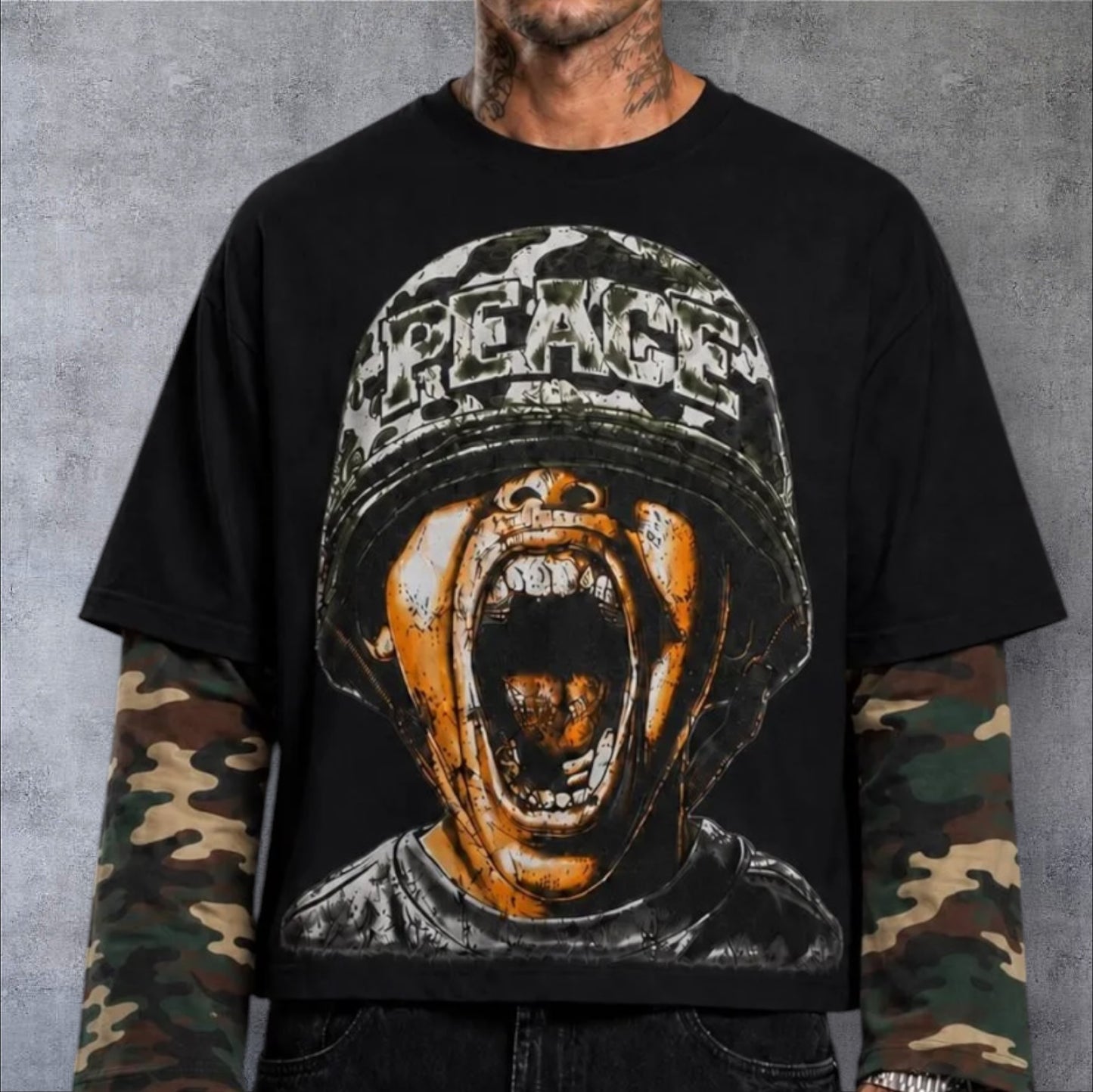 T-shirt longsleeve peace