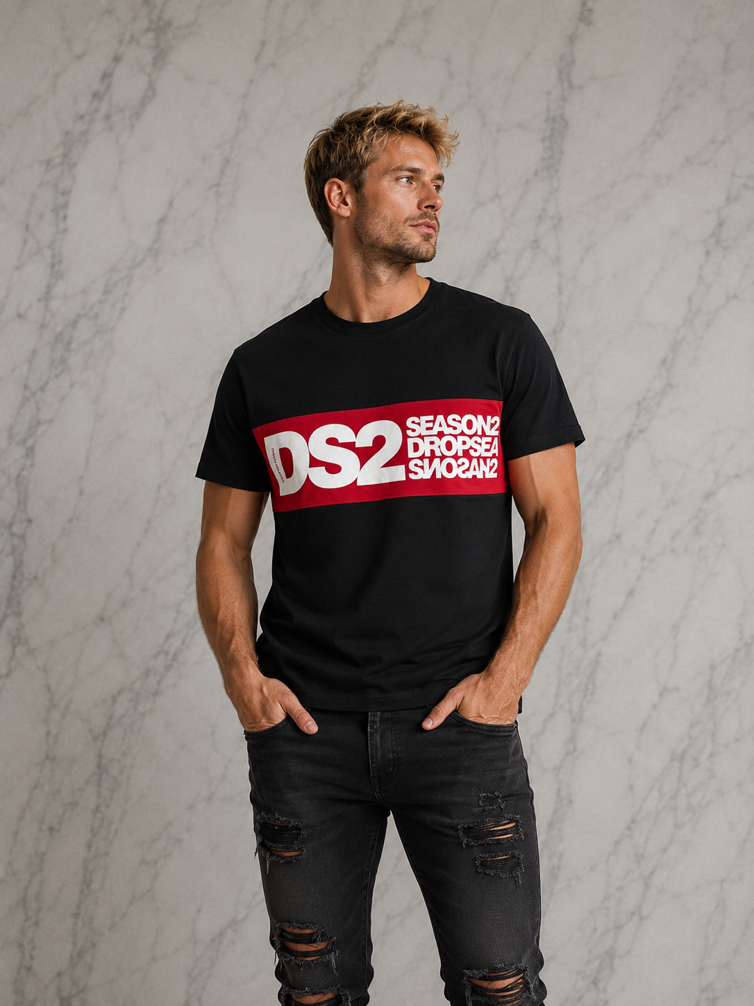 T-shirt DS2 fascia rossa