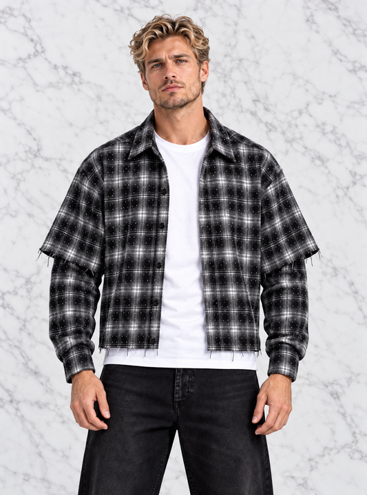 Camicia crop diamond
