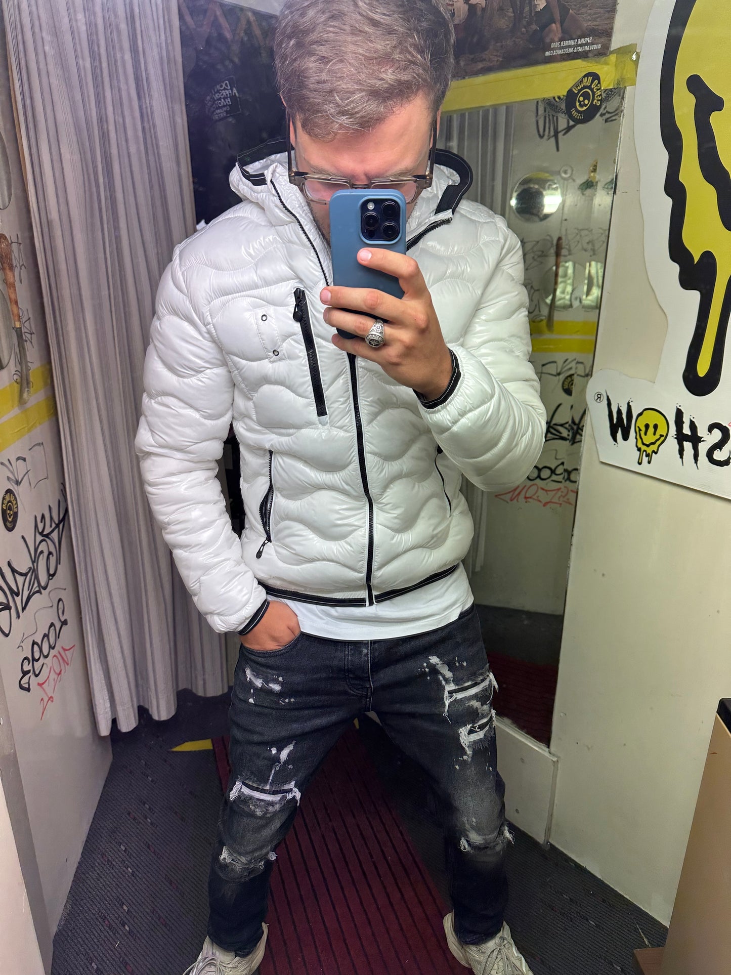JACKET bomber blau
